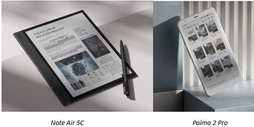 BOOX Introduces Two New Colour ePaper Devices: The Note Air5 C and the Palma 2 Pro