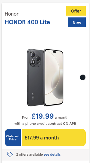 Honor 200 Lite spotted for great deal.