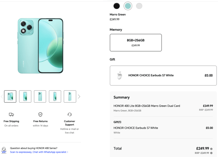Honor 200 Lite spotted for great deal.